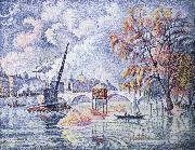 Paul Signac flood at the pont royal Spain oil painting artist